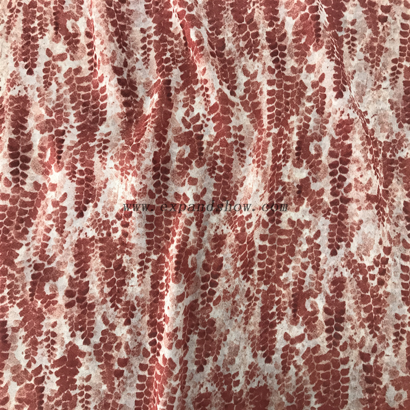 Customized newly 100% polyester printed chiffon fabric for women dress