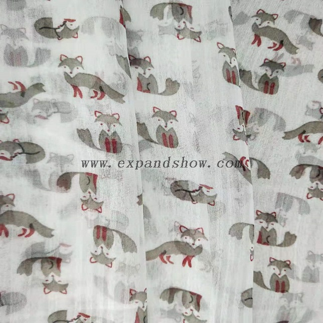 Fancy women dresses fabric polyester NANO crinkle printed