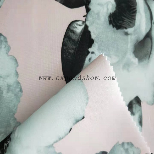 Fancy women dresses fabric polyester scuba printed 
