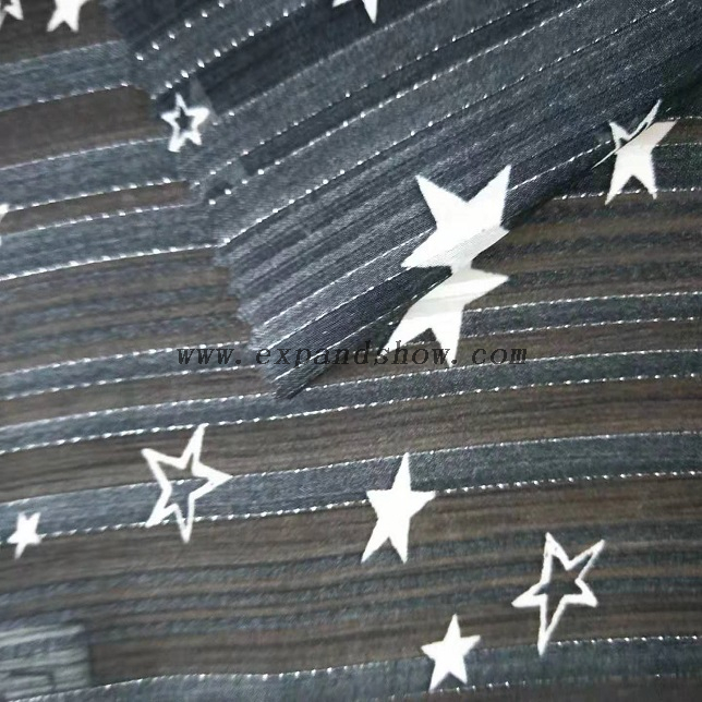 Fancy women dresses fabric polyester chiffon D&L printed fabric