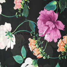 Fancy printed women dresses fabric polyester chiffon digital fabric 