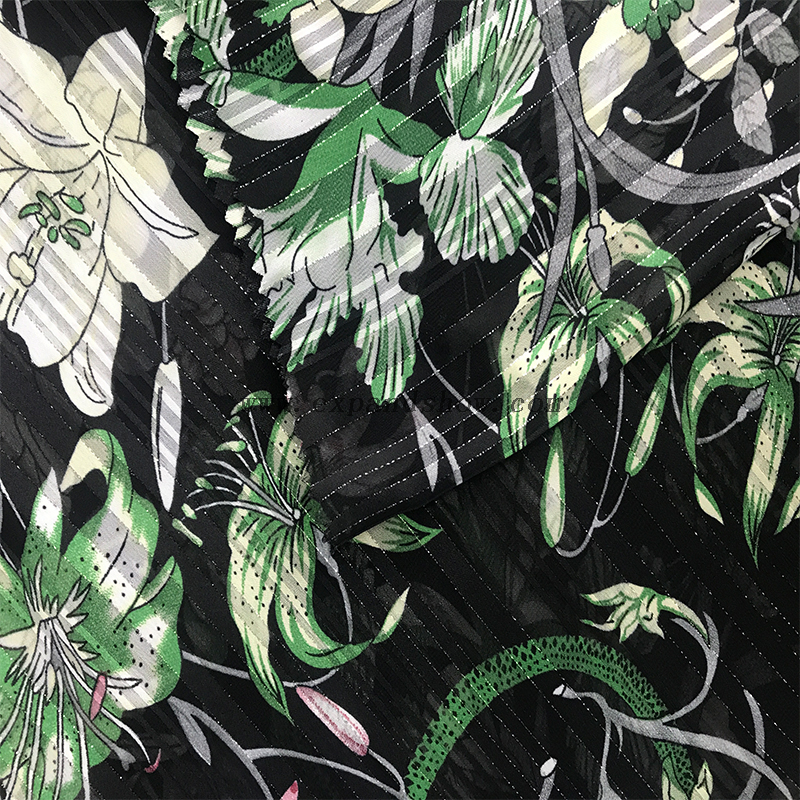 Beautiful silver stripe fabric 