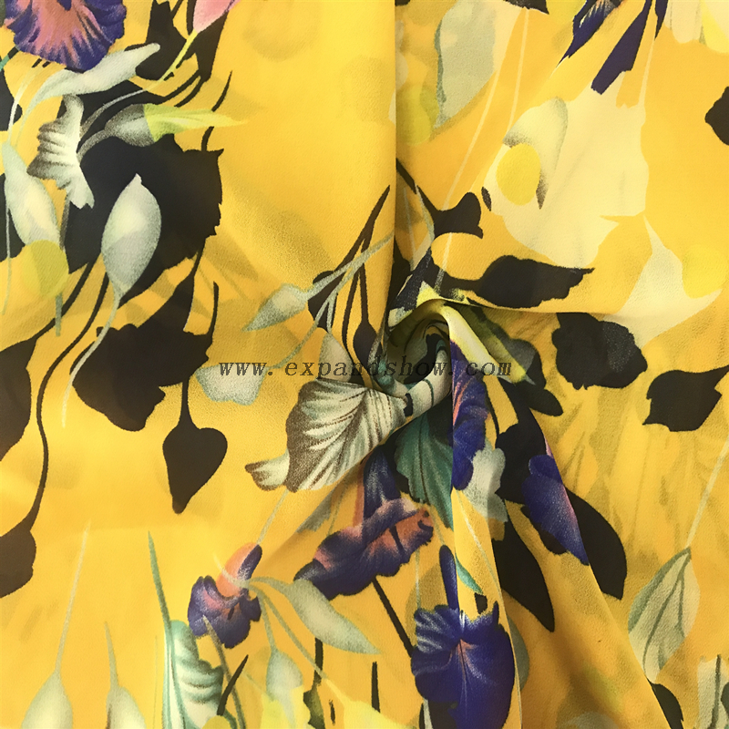 China textile wholesale new popular cheap chiffon printed fabric