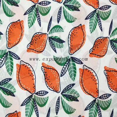 Fancy printed women dresses fabric polyester chiffon fabric 