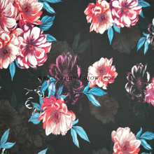Fancy printed women dresses fabric polyester chiffon digital fabric