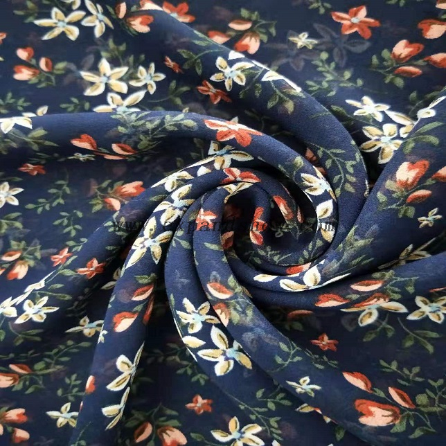 Fancy women dresses fabric polyester 50DHi-Multi chiffon printed fabric 