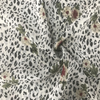 New style 100% polyester printed plain floral chiffon fabric