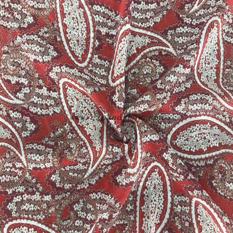 Soft plain printed polyester chiffon fabric for dress