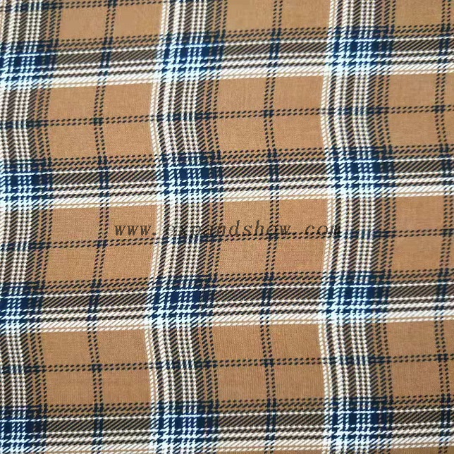 Fancy women dresses fabric polyester high quality wool peach printed 