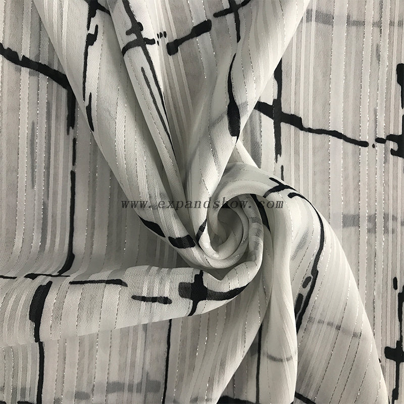 Beautiful silver stripe fabric 