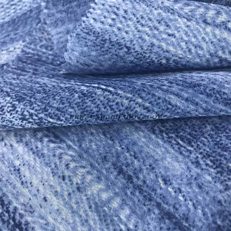 High quality pleated printed chiffon fabric for dress