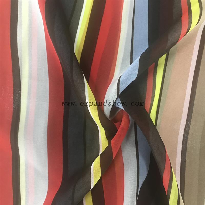Hot sale 100% polyester printed chiffon fabric for dress