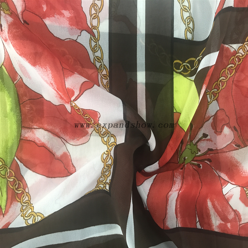 New Fashion Women Chiffon Printed Fabric For Garment