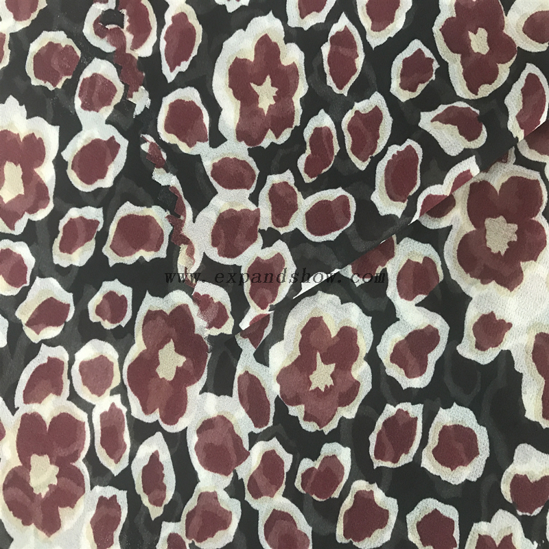 Wholesale 100% polyester printed Chiffon Fabric for Dress