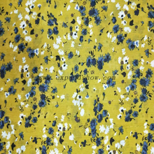 Fancy women dresses fabric polyester chiffon crinkle fabric printed 