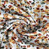 Fancy women dresses fabric polyester high quality wool peach printed 