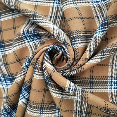 Fancy women dresses fabric polyester high quality wool peach printed 