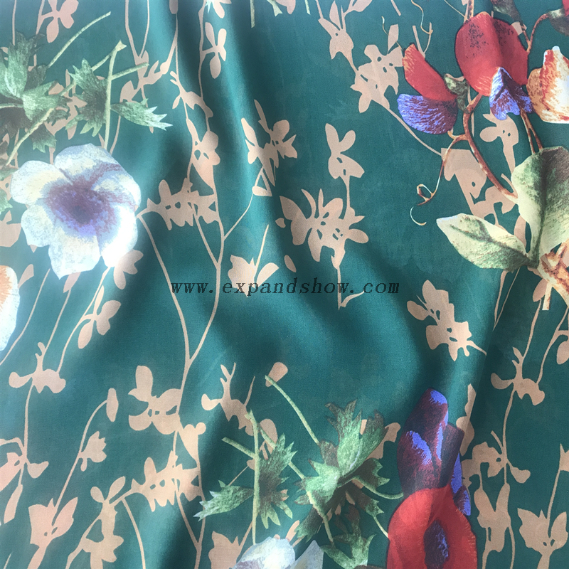 Elegant high quality fashion plain printed chiffon fabric