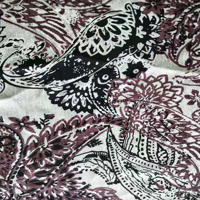 Fancy women dresses fabric polyester twill printed 