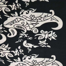 Fancy women dresses fabric polyester slub printed fabric 