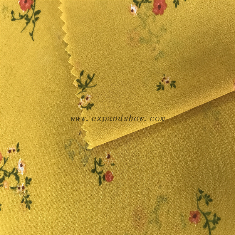 New Design Customized patterns 100% polyester woven printed chiffon fabric