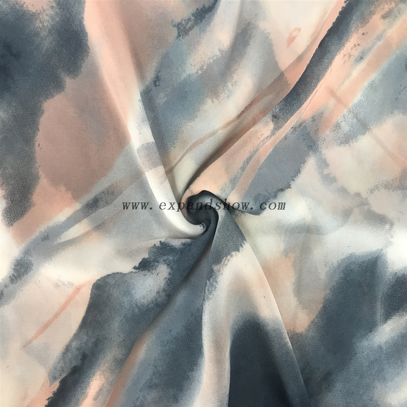 Free sample 75D chiffon fabric 100% polyester woven printed fabric
