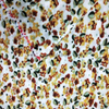 Fancy women dresses fabric polyester high quality wool peach printed
