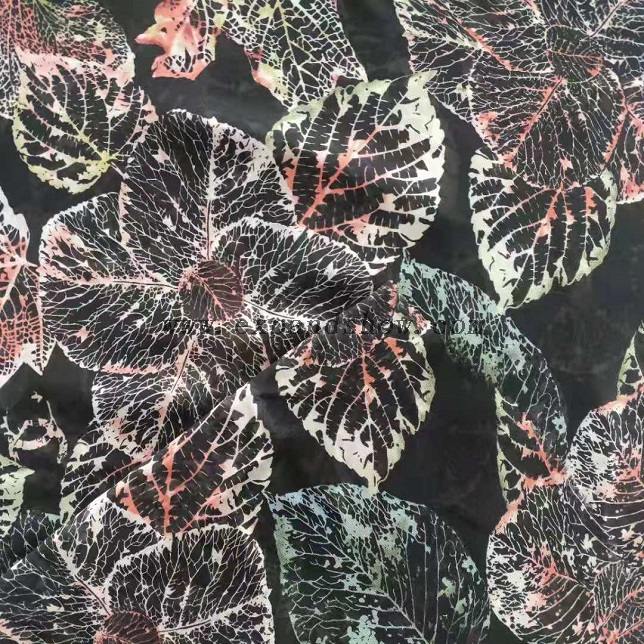 Fancy printed women dresses fabric polyester 75D chiffon fabric 
