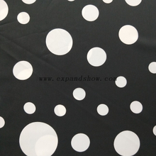 fancy women dresses fabric polyester polka printed 