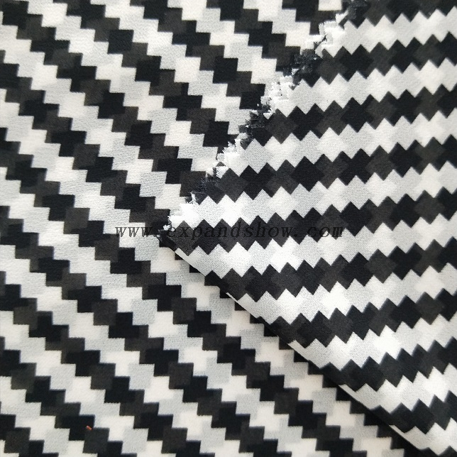 Fancy printed women dresses fabric polyester 75D chiffon fabric 
