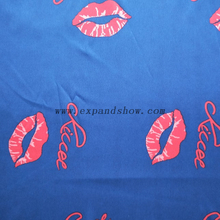 Fancy women dresses fabric polyester high quality satin spandex printed 