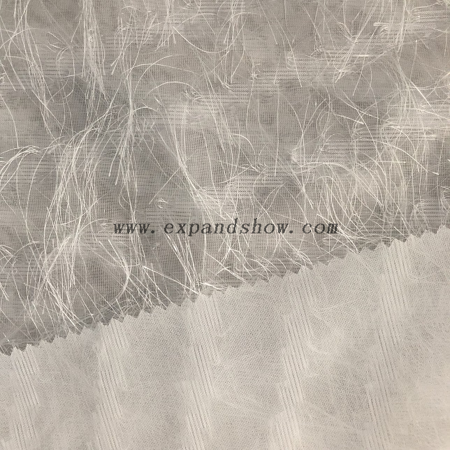 Fancy women dresses fabric polyester chiffon manual jacquard fabric 