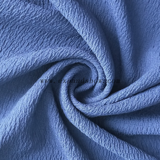 fancy women dresses fabric polyester high quality bubble stretch dyed 