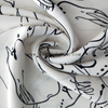 fancy women dresses fabric polyester polka printed 