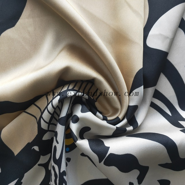 Fancy women dresses fabric polyester poly twill fabric 