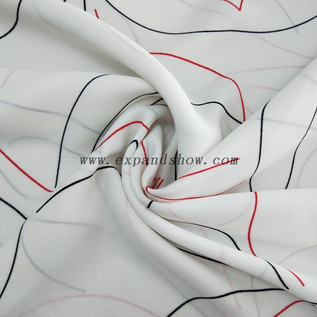 Fancy women dresses fabric polyester high quality soft moss crepe dobby georgette printed 