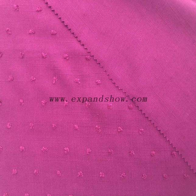 Fancy women dresses fabric rayon slub jacquard fabric dyed 