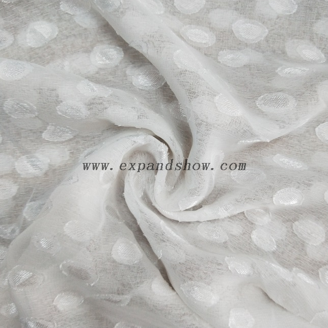 Fancy women dresses fabric polyester chiffon jacquard dyed 