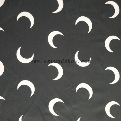 fancy women dresses fabric polyester polka printed 