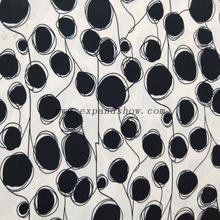 fancy women dresses fabric polyester polka printed 