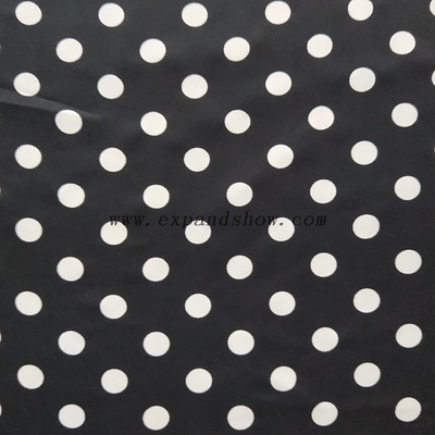 fancy women dresses fabric polyester polka printed 