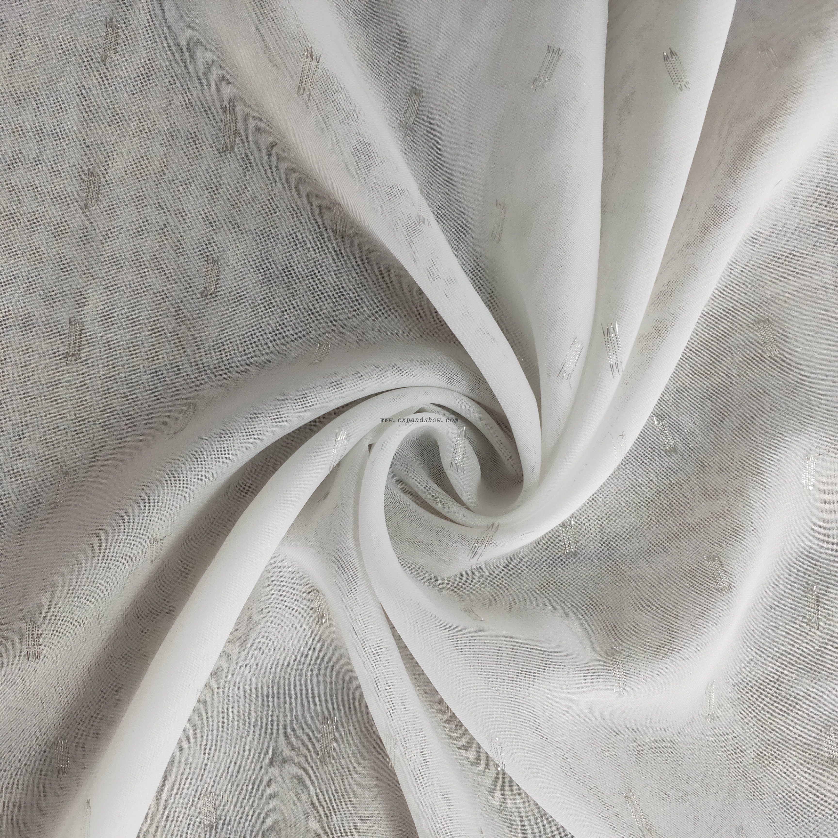 Fancy women dresses fabric polyester chiffon lurex jacquard dyed 