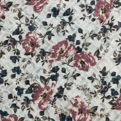 Fancy women dresses fabric polyester chiffon jacquard printed 