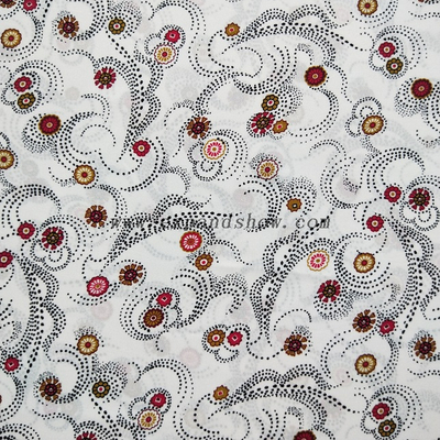 Fancy women dresses fabric polyester high quality soft moss crepe dobby georgette printed