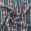 Fancy women dresses fabric polyester high quality wool peach printed