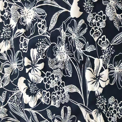 Fancy women dresses fabric polyester DTY puff printed 