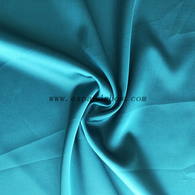 Fancy women dresses fabric polyester high quality satin spandex dyed 