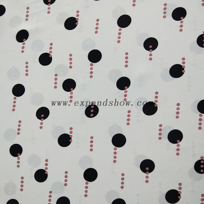fancy women dresses fabric polyester polka printed 