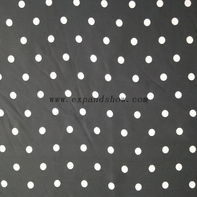fancy women dresses fabric polyester polka printed 