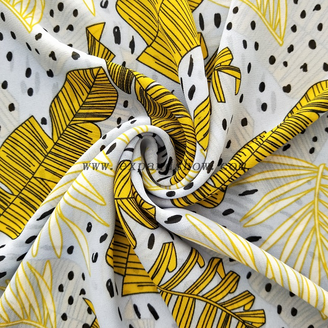Fancy printed women dresses fabric polyester 75D chiffon fabric 